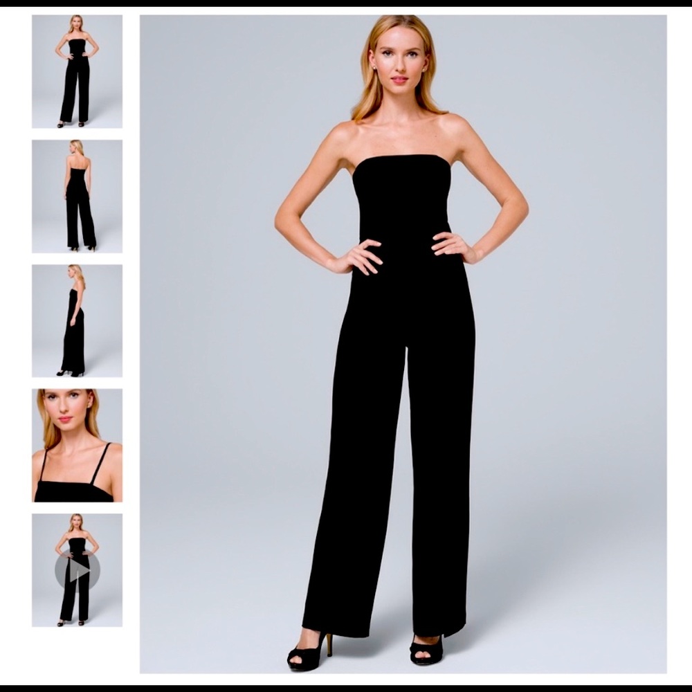 WHBM convertible strapless split-leg jumpsuit
